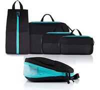 ATACAMA Lot de 4 cubes de compression - organiseurs de voyage compressibles pour valise et sac à dos - sacs de rangement légers noir