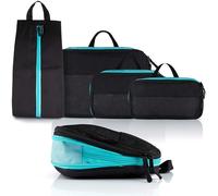 ATACAMA Lot de 4 cubes de compression - organiseurs de voyage compressibles pour valise et sac à dos - sacs de rangement légers noir