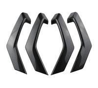 ATACDVDYEU IntéRieurs Automobiles pour VW pour Troc 2018-2022 4 Pièces Garniture Poignée D'accoudoir Porte Intérieure Voiture ABS Autocollant(Carbon Fiber Black)