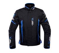 Atack-B Vêtements de moto pour hommes, veste de moto coupe-vent, avec équipement de protection, veste de moto imperméable et anti-chute (bleu, M)