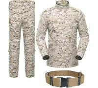 ATAIRSOFT Hommes Tactical BDU Combat Uniforme Veste Chemise et Pantalon Costume pour Armée Militaire Airsoft Paintball Chasse Tir Jeu de Guerre AOR1 (S)