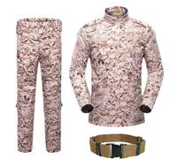 ATAIRSOFT Hommes Tactical BDU Combat Uniforme Veste Chemise et Pantalon Costume pour Armée Militaire Airsoft Paintball Chasse Tir Jeu de Guerre AOR1 (S)