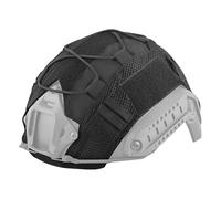 ATAIRSOFT Housse de casque tactique Airsoft Paintball Militaire Chasse Tissu en nylon pour casque rapide BJ/PJ/MH (BK)