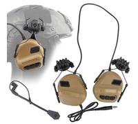 ATAIRSOFT Tactical Headset Headphone avec Microphone étanche à l'eau sans Fonction de réduction du Bruit (Tan)