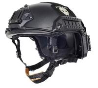 ATAIRSOFT Tactique Réglable Casque ABS Maritime Casque pour Airsoft à Vélo Militaire Paintball Chasse (M, Black)