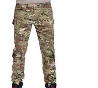 ATAIRSOFT WorldShopping4U Hommes Paramilitaire Combat Pantalons Pantalon avec genouillères MC pour Tactique Militaire Armée Airsoft Paintball