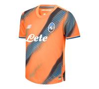 Atalanta BC Enfant New Balance Youth Third Short Sleeve Jersey en Orange/Noir, Polyester, Taille YS
