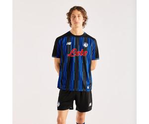 Atalanta BC Homme New Balance 26/27 Home Short Sleeve Jersey en Bleu/Noir, Polyester, Taille M