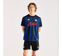 Atalanta BC Homme New Balance 26/27 Home Short Sleeve Jersey en Bleu/Noir, Polyester, Taille XL