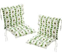 Ataoyus Lot de 2 coussins de chaise avec dossier - Avec sangle - 40 x 80 cm - Coussin de dossier amovible