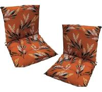 Ataoyus Lot de 2 coussins de chaise avec dossier - Coussin de dossier avec sangle - Coussin de chaise de jardin - 40 x 80 cm - Coussin de dossier amovible