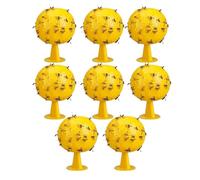 Ataoyus Lot de 8 pièges à Mouches de Fruits Jaunes Boules d'insectes collantes, Naturel et écologique piège à Mouches de Fruits, Fourmis, moustiques et araignées