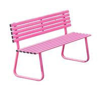 ATAPNLNMTZ Banc de Jardin Résistant Aux Intempéries, Banc Long en Métal, Cadre en Fonte, Bancs pour Porche, Bancs de Parc, Charge Élevée, Idéal pour Jardin et Cour(Pink,47.2in/120cm)