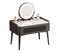 ATAPNLNMTZ Coiffeuse avec Miroir et Éclairage, Petite Table de Maquillage avec Tiroir, 3 Modes D'éclairage, Coiffeuse Gain de Place Idéale pour la Chambre ou Une Fenêtre en Baie(Black,27.5in/70cm)