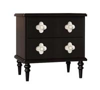 ATAPNLNMTZ Table de Nuit Robuste à Deux Tiroirs, Table de Chevet Idéale pour la Chambre et Le Salon, Idéale pour Ranger et Exposer Vos Objets(Black)