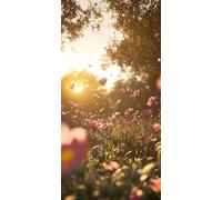 Atardecer Diamond Painting Flor Diamond Painting Niños DIY Kit Punto de Cruz 5D Bordado Manualidades Adultos Pintura Diamante Adultos Mosaico Cuadro Diamantes, para Pared Decoration 25x50cm F - 938