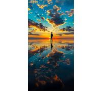 Atardecer Diamond Painting Lago Diamond Painting Niños DIY Kit Punto de Cruz 5D Bordado Manualidades Adultos Pintura Diamante Adultos Mosaico Cuadro Diamantes, para Pared Decoration 80x160cm F - 936