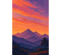 ATARDECER EN LA MONTAÑA - CUADERNO DE RAYA