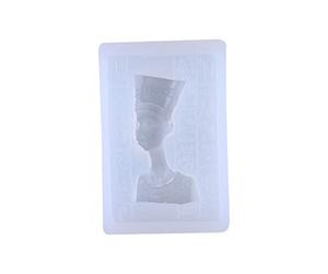 ATATMOUNT Tête de Pharaon égyptien Portrait Silicone Moule Bricolage Artisanat Pendentif moules UV résine époxy Fondant Moule