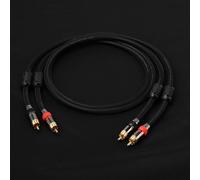 ATAUDIO-Câble Audio Stéréo Premium,Une Paire,HiFi,RCA,Amplificateur,DVD,Haute Qualité,6N,ODavid,éventuelles DIF,2RCA,Mâle vers 2RCA,Mâle - Type Black R(Net)-0.5m