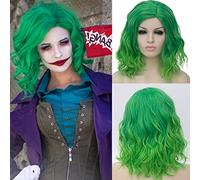 ATAYOU® Court Vert Perruque Synthétique Cosplay Ombre Bob Perruques Pour Les Femmes Déguisements Avec 1 Chapeau De Perruque Gratuit (Vert à vert clair)
