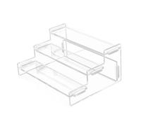 ATBUSS 1 Pcs 3 Tier Transparent Display Rack, Removable Acrylic Storage Rack, Ladder Style Jewelry Rack, Cosmetic Rack, Can be Used to Display Cosmetics, Skin Care Products, Crafts.