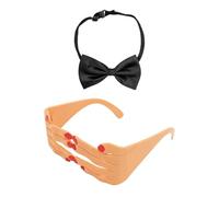 ATBUSS 1 Pièce De Lunettes De Soleil Créatives Et 1 Nœud Papillon, Lunettes De Fête Amusantes, Modélisation Amusante Des Doigts, Accessoires De Selfie, Masque Pour Les Yeux De Mascarade.