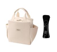 ATBUSS 1 Sac Repas Kaki Et 1 Sac De Vaisselle Noir, Outils De Rangement De Grande Capacité, Équipement De Pique-Nique en Plein Air, Sac De Rangement Multifonction.