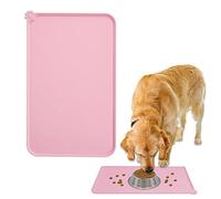 ATBUSS 1 Tapis d'alimentation Rose pour Animaux De Compagnie (48 Cm * 30 Cm), Tapis d'alimentation en Silicone pour Chat Et Chien, Plateau De Bol pour Animaux De Compagnie