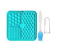 ATBUSS 1 Tapis Slow Food, 1 Grattoir Et 2 Brosses À Dents À Doigts, Ensemble D'Accessoires d'alimentation pour Animaux De Compagnie, Adapté À L'Anti-Étouffement des Animaux De Compagnie Slow Food.