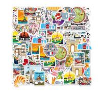 ATBUSS 100 Autocollants Français, Motifs De La Tour Eiffel Parisienne, Autocollants Mignons Imperméables, Adaptés Aux Gobelets d'eau, Aux Cahiers Et Aux Comptes À Main.