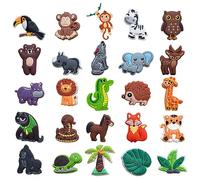 ATBUSS 25 ornements de chaussures d'animaux, accessoires de chaussures amovibles, breloque crocodile, ornements de chaussures de dessin animé mignon, adaptés aux sabots, sandales