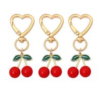 ATBUSS 3 Pièces De Pendentif Cerise, Porte-Clés Cerise De Grande Valeur, Jolis Accessoires À La Mode pour Sac À Dos, De Sacs À Main Et De Clés De Voiture.