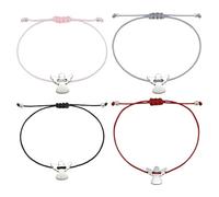 ATBUSS Bracelets Tressés pour Petits Anges 4 Pièces, Bracelets Créatifs Réglables, Cadeaux De Premier Jour D'École, Cadeaux pour Filles.