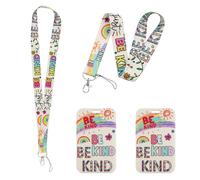 ATBUSS Lanière Arc-en-Ciel 2 Pièces, Couverture D'Identification De Carte, Lanière, Accessoires De Collier, Adaptés Aux Étudiants Et Aux Enseignants.