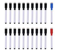 ATBUSS Lot de 22 marqueurs effaçables pour tableau blanc avec aspiration magnétique avec effacement sec, pointe fine, marqueurs à séchage rapide pour l'école, le bureau