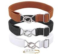 ATBUSS - Lot de 3 Ceintures Élastiques avec Boucle, Broche en Perles, Ceinture Fine Style Vintage, Règlable en Longueur, Convient aux Femmes et aux Hommes