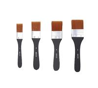 ATBUSS Lot de 4 brosses en nylon multifonctions pour peinture et nettoyage de la poussière (noir)