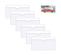 ATBUSS Lot de 6 supports de tickets de stationnement pour pare-brise de voiture, camionnette, caravane