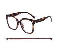 ATBUSS Lunettes De Lecture 1Pc Et Corde De Lunettes 1Pc, Lunette Anti-Bleues Multifonctionnelles,Cadre De Mode Rétro Plates, Bande De Cadres Élastique Anti-Chute, Accessoires De Cadre.