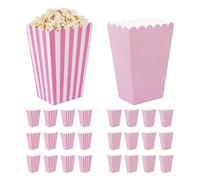 ATBUSS Seau À Pop-Corn Rose De 24 Pièces, Boîtes d'emballage De Collations Pratiques, Boîtes De Pop-Corn Indispensables pour Regarder des Films, Au Pop-Corn De Poulet Et À La Nourriture Feuilletée.