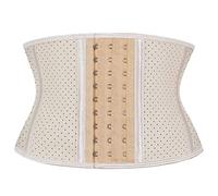 Atbuty Corset Amincissant en Latex pour Le Torse et la Taille, Beige (Buste de 17,8 cm, Respirant, 9 os), Medium