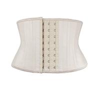 Atbuty Corset Amincissant pour Le Ventre et Le Ventre en Latex, Beige (Torse Court 17,8 cm, 25 os en Acier)., Medium