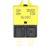 ATC disjoncteur lame fusible DC28V 5A/10A/15A/20A/25A/30A adaptateur de secours à réinitialisation manuelle for voiture camion bateau Marine Câblage de protection (Color : 20a)