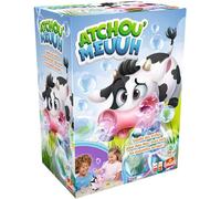 ATCHOU'MEUUH - Jeu de Société pour Enfants dès 4 Ans - Jeu d'Actions Drôle avec Une Vache Qui Eternue - Collecte Les Trèfles, Attention aux Pissenlits - 2 à 4 Joueurs - 15 Min - en Français