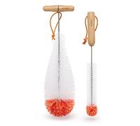 ATDDO Goupillon Bouteille Compatible avec Sodastream, Lot de 2 Brosse de Nettoyage, Long Ecouvillon Nettoyage Verre Biberon Vin Carafe