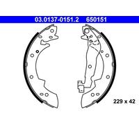 ATE 03.0137-0151.2 Jeu de mâchoires de frein pour BMW,RENAULT