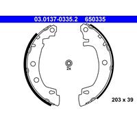 ATE 03.0137-0335.2 Jeu de mâchoires de frein pour RENAULT
