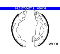 Mâchoires de frein 03.0137-0437.2 ATE pour HYUNDAI ACCENT II ELANTRA III MATRIX