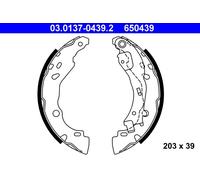 ATE 03.0137-0439.2 Jeu de mâchoires de frein pour CITROËN,LANCIA,PEUGEOT